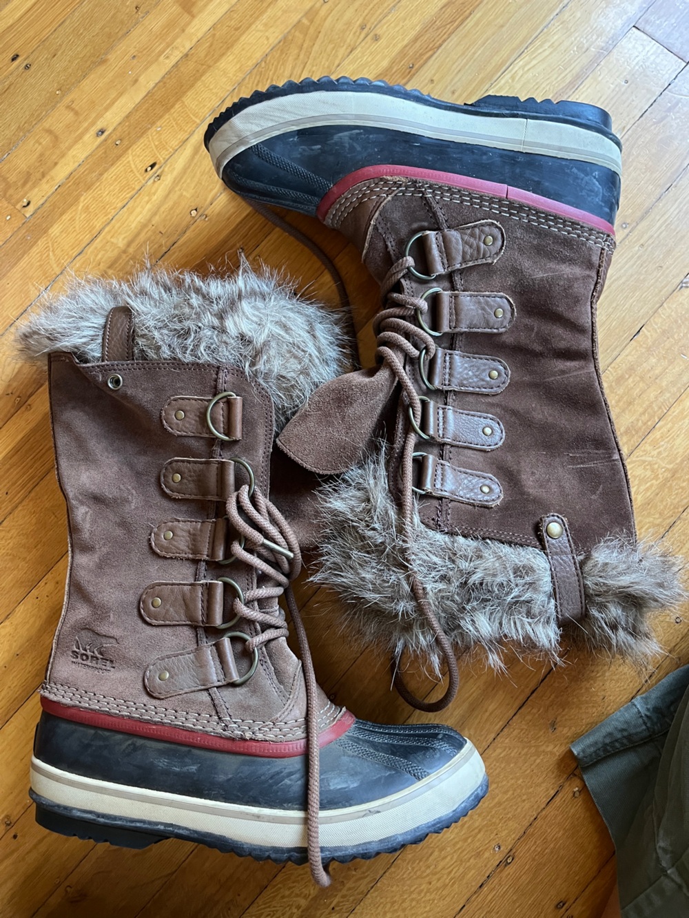 Sorel Joan of Arctic Brown Suede Waterproof Women's Winter snow Boots 8 39 ski